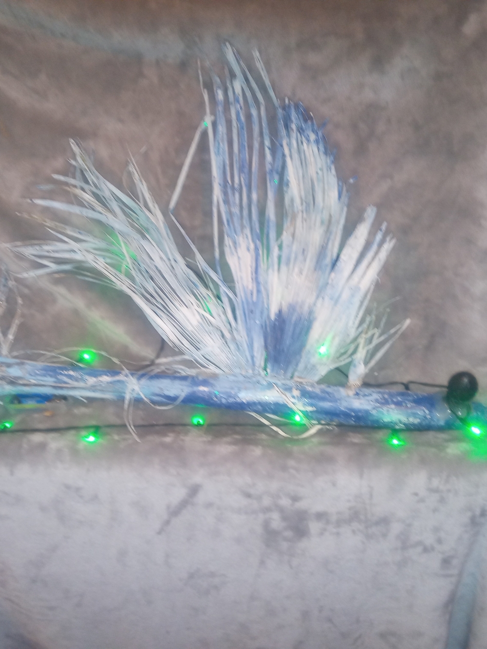 Blue and White Decorative Fish With Or Without Lights Handmade Local Art